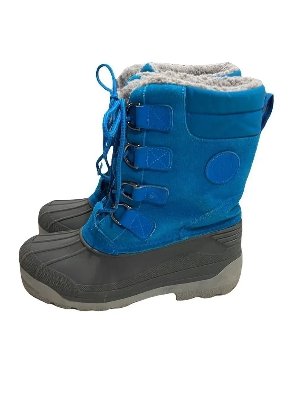 LAND’S End Girl’s Waterproof Suede Rubber Duck Boot SZ 6‎